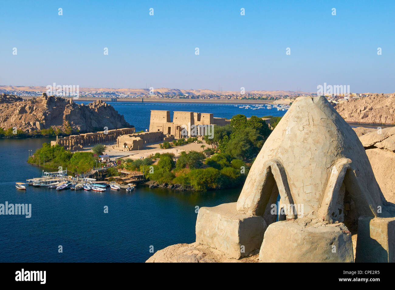 Temple of Philae, UNESCO World Heritage Site, Agilkia Island, Nile Valley, Nubia, Egypt, North Africa, Africa Stock Photo