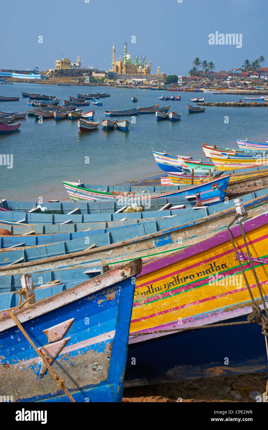 Vizhinjam, fishing harbour near Kovalam, Kerala, India, Asia Stock Photo