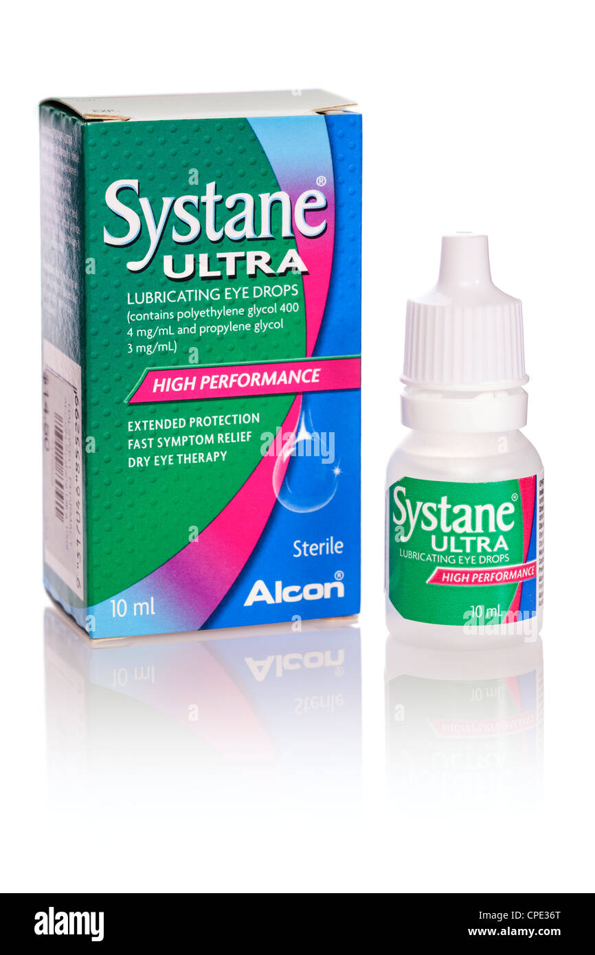 Systane Ultra Lubricating Eye Drops Stock Photo