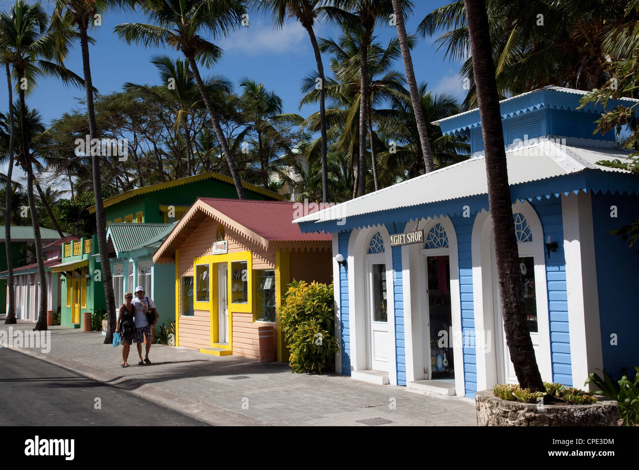 Riu Caribbean Street, Bavaro Beach, Punta Cana, Dominican Republic, West Indies, Caribbean, Central America Stock Photo