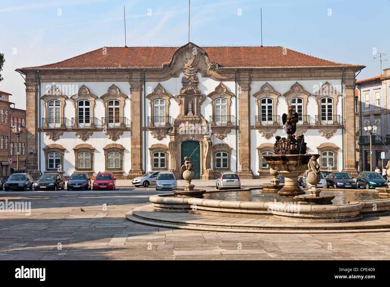 Braga City-Hall building, an 18th century work and one of the best examples of the Baroque architecture in the Iberian Peninsula Stock Photo