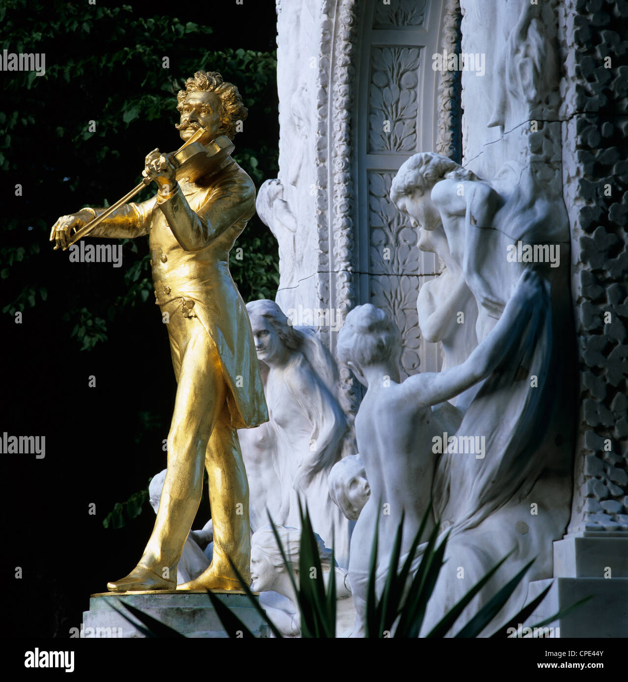 Statue of Johann Strauss, Stadtpark, Vienna, Austria, Europe Stock