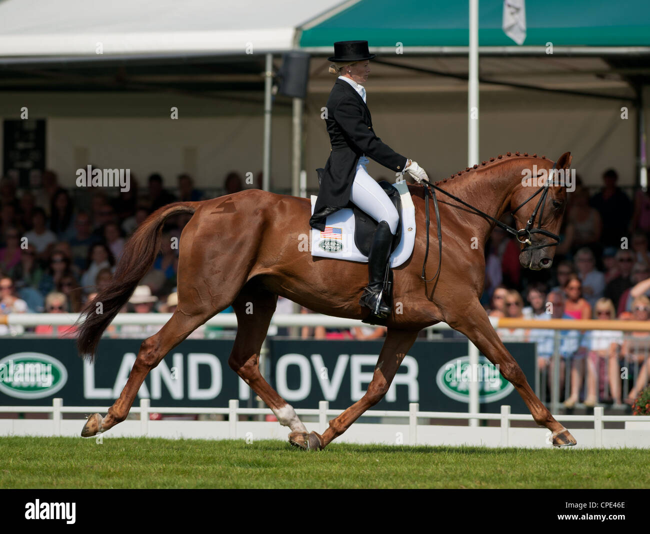 Sinead Halpin and Manoir De Carneville - The 2nd day of dressage, Land Rover Burghley Horse Trials 2011. Stamford UK Stock Photo