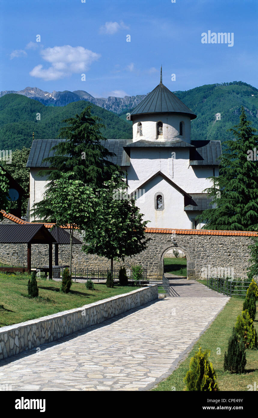 Moraca Monastery, near Kolasin, Eastern Highlands, Montenegro, Europe Stock Photo