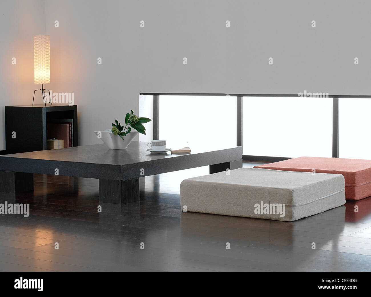 Coffee Table in Contemporary Living Room Stock Photo - Alamy