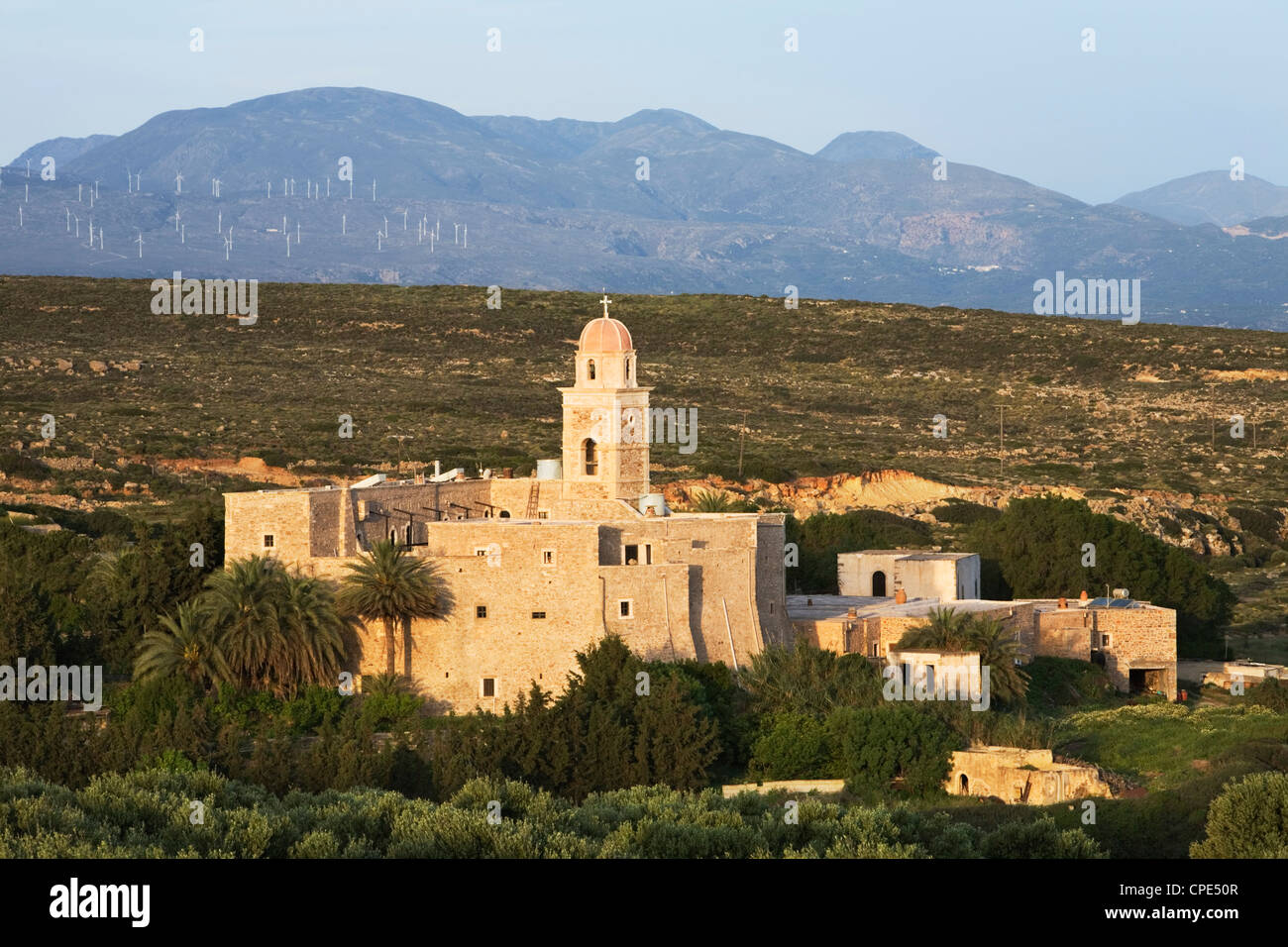 Toplou Monastery, Toplou, near Sitia, Lasithi region, Crete, Greek Islands, Greece, Europe Stock Photo
