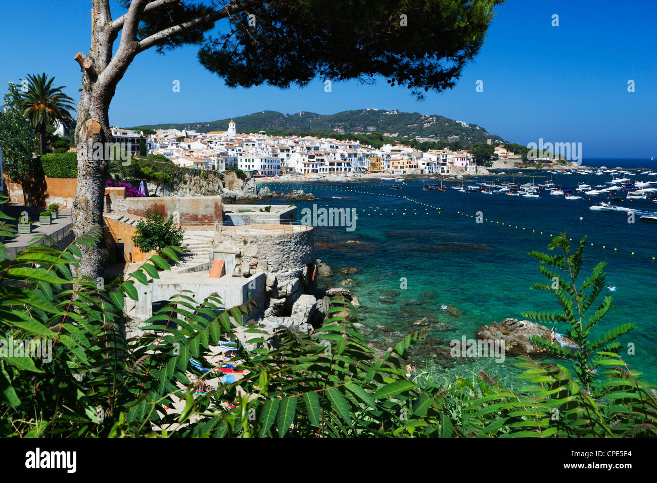 Calella de Palafrugell and Cap de St. Sebastia, Costa Brava, Catalonia,  Spain, Mediterranean, Europe Stock Photo - Alamy