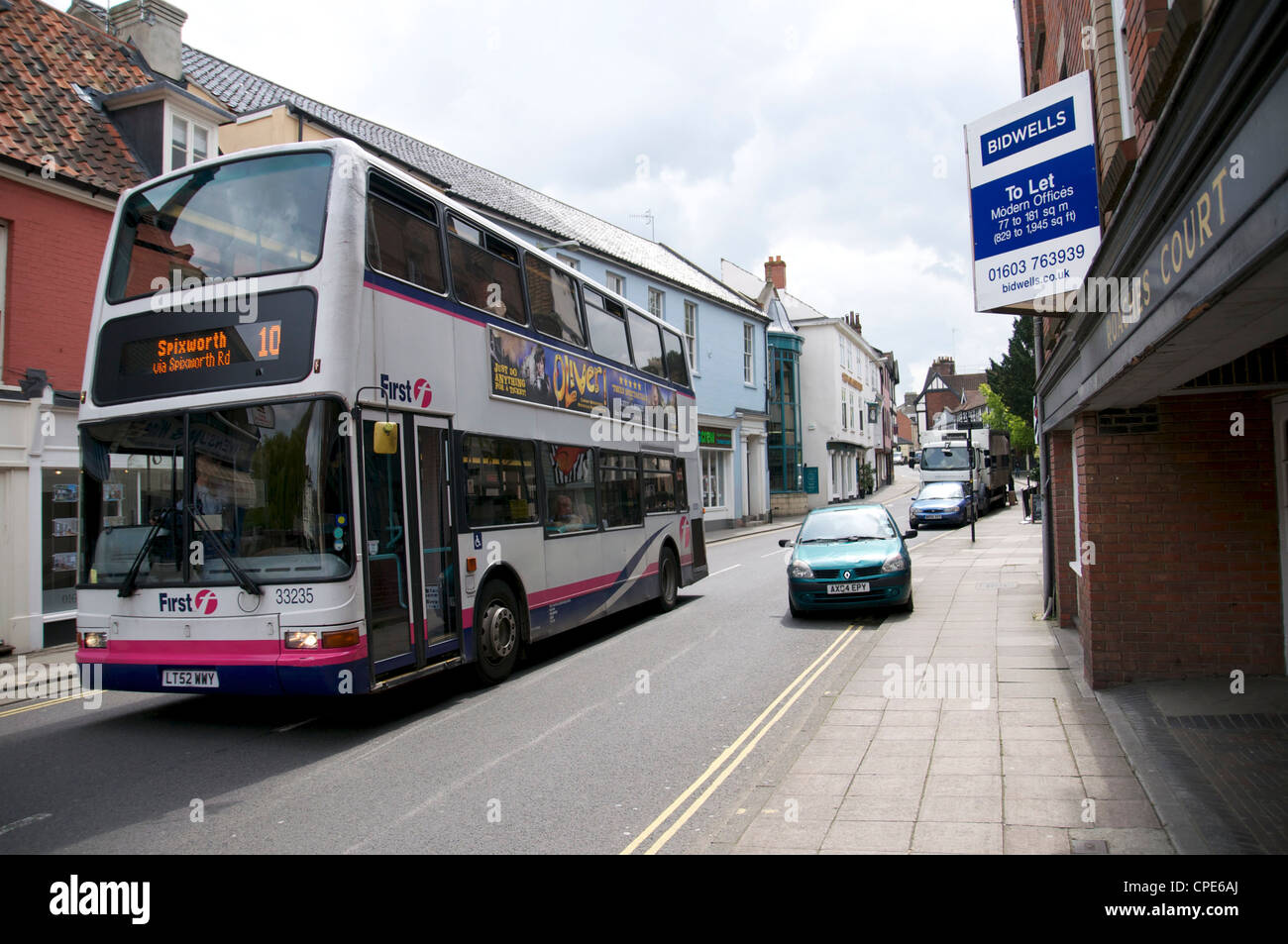 Double Decker Bus in Norwich Stock Photo Alamy