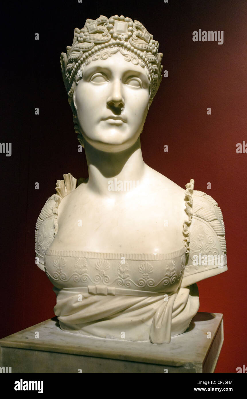 Marble bust of Empress Josephine I (about 1808) by Joseph Chinard, Stock Photo