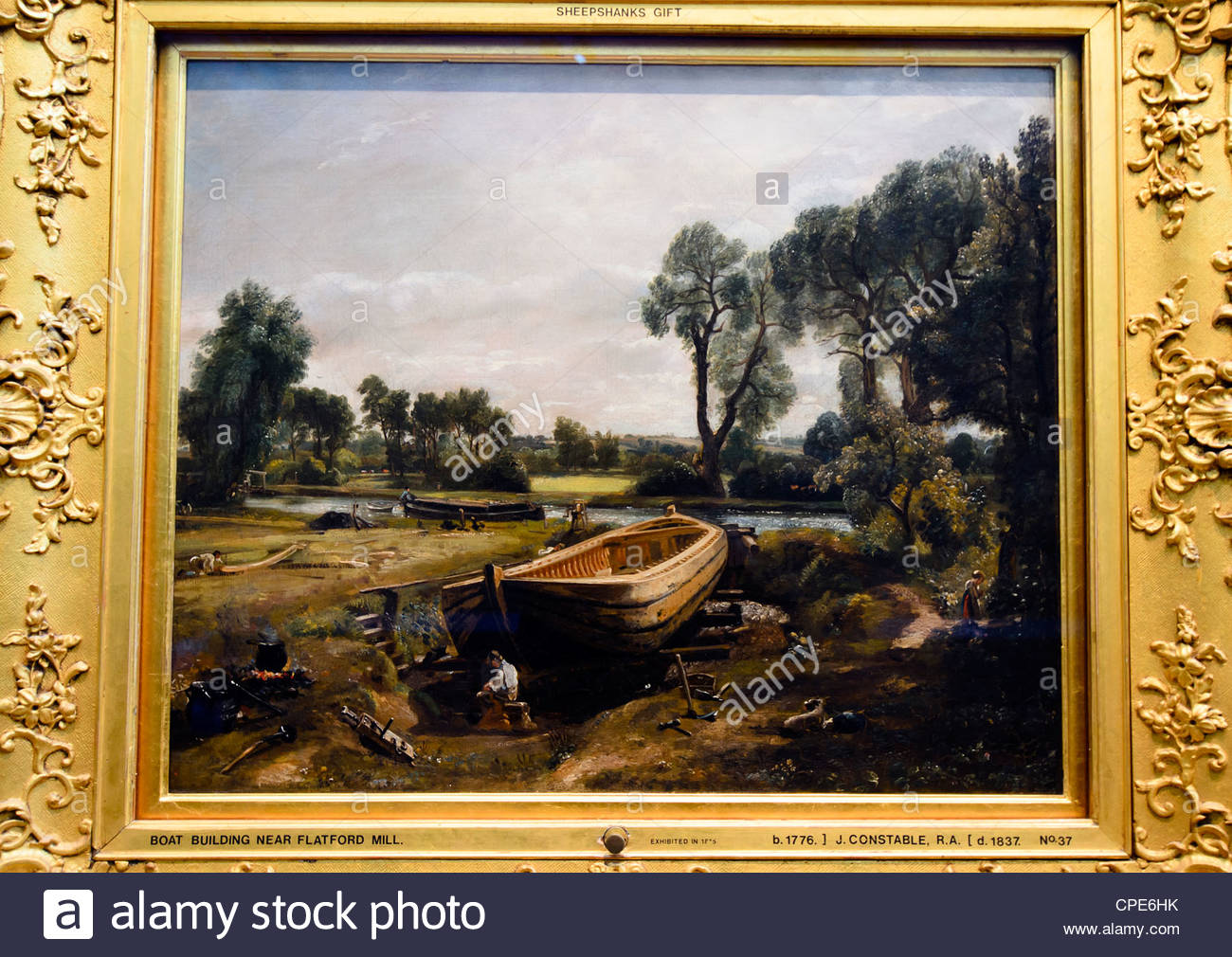 Boat-Building near Flatford Mill by John Constable (1776-1837 Stock ... Boat-Building near Flatford Mill by John Constable (1776-1837 Stock ...