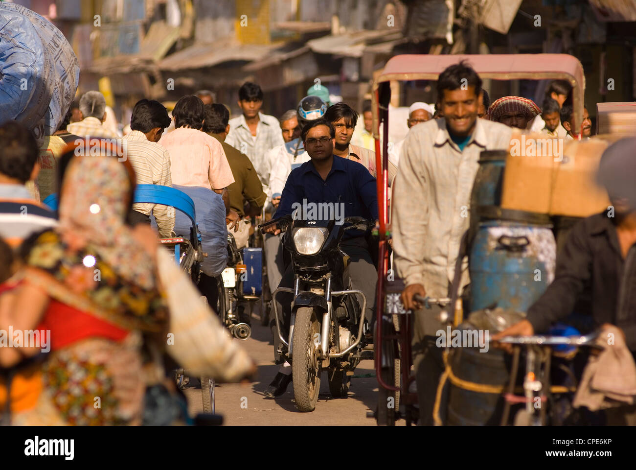 Street scene, Agra, Uttar Pradesh, India, Asia Stock Photo