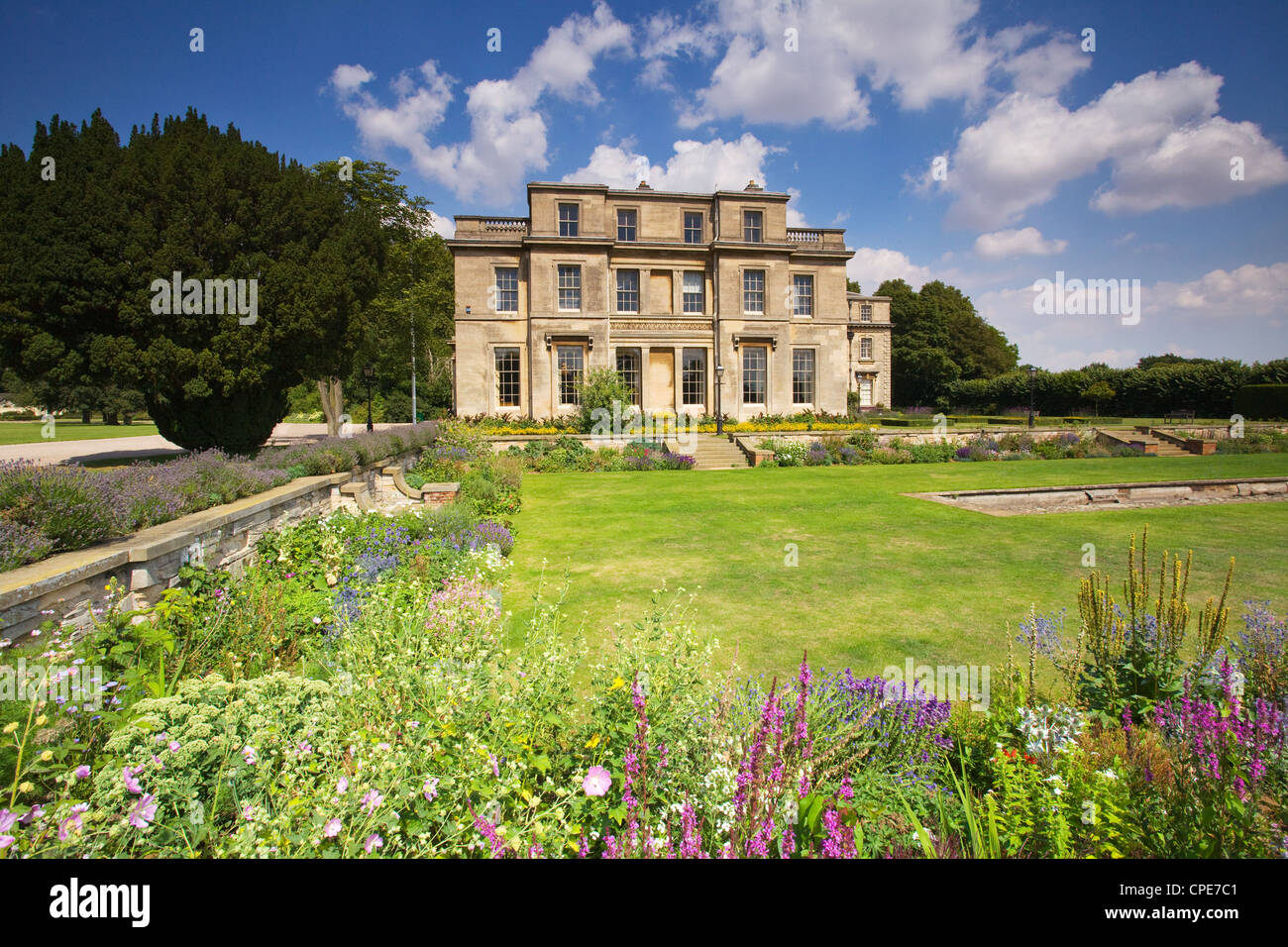 Normanby Hall Regency Mansion near Scunthorpe in North Lincolnshire, England. Former home of the Sheffield family. Stock Photo
