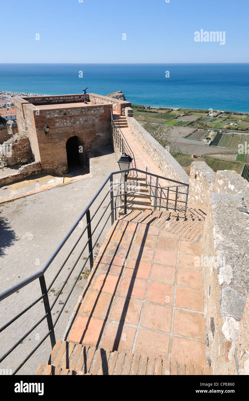 Moorish Castle, Salobrena, Costa Tropical, Granada Province, Spain, Europe Stock Photo