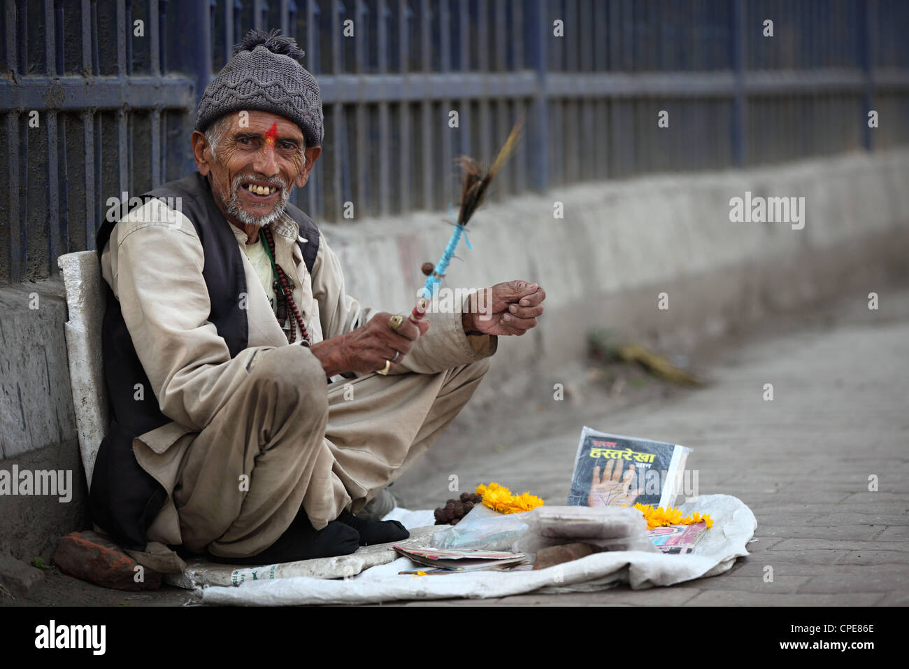 Fortune teller Kathmandu Nepal Stock Photo Alamy