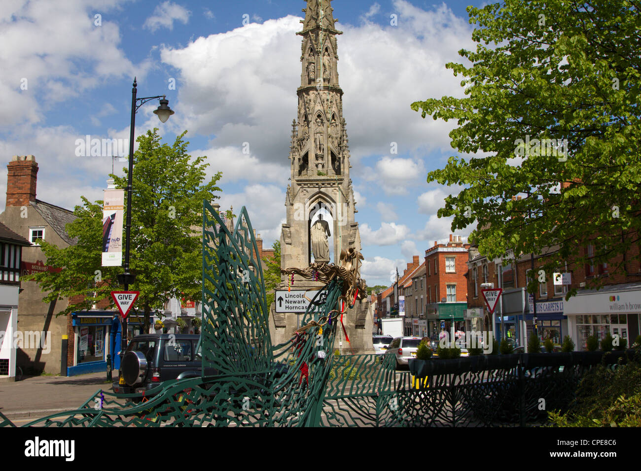 sleaford town centre lincolnshire england uk Stock Photo