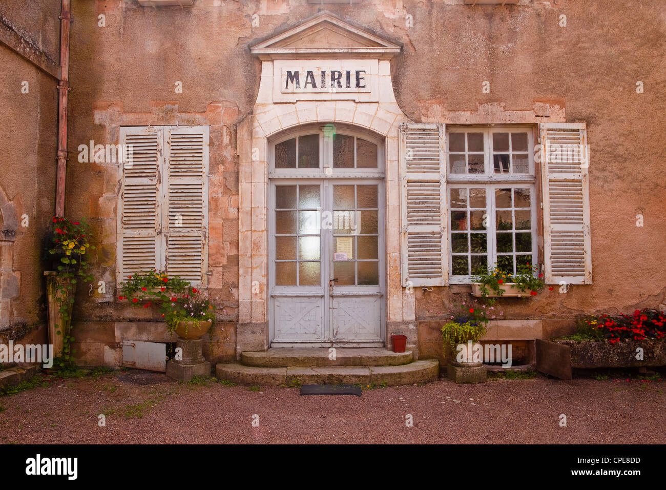 The mairie (town hall), Vezelay, Yonne, Burgundy, France, Europe Stock Photo