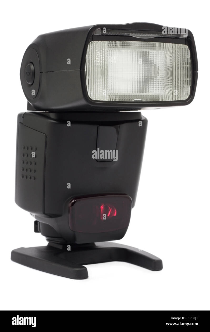 Modern ofcamera external flash, side view Stock Photo Alamy