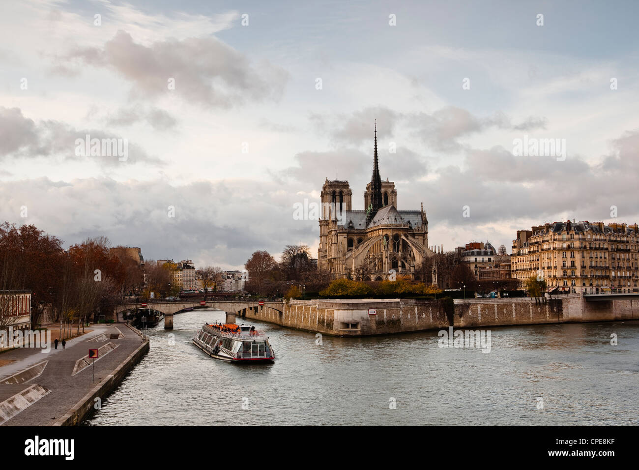 Notre Dame cathedral on the Ile de la Cite, Paris, France, Europe Stock Photo