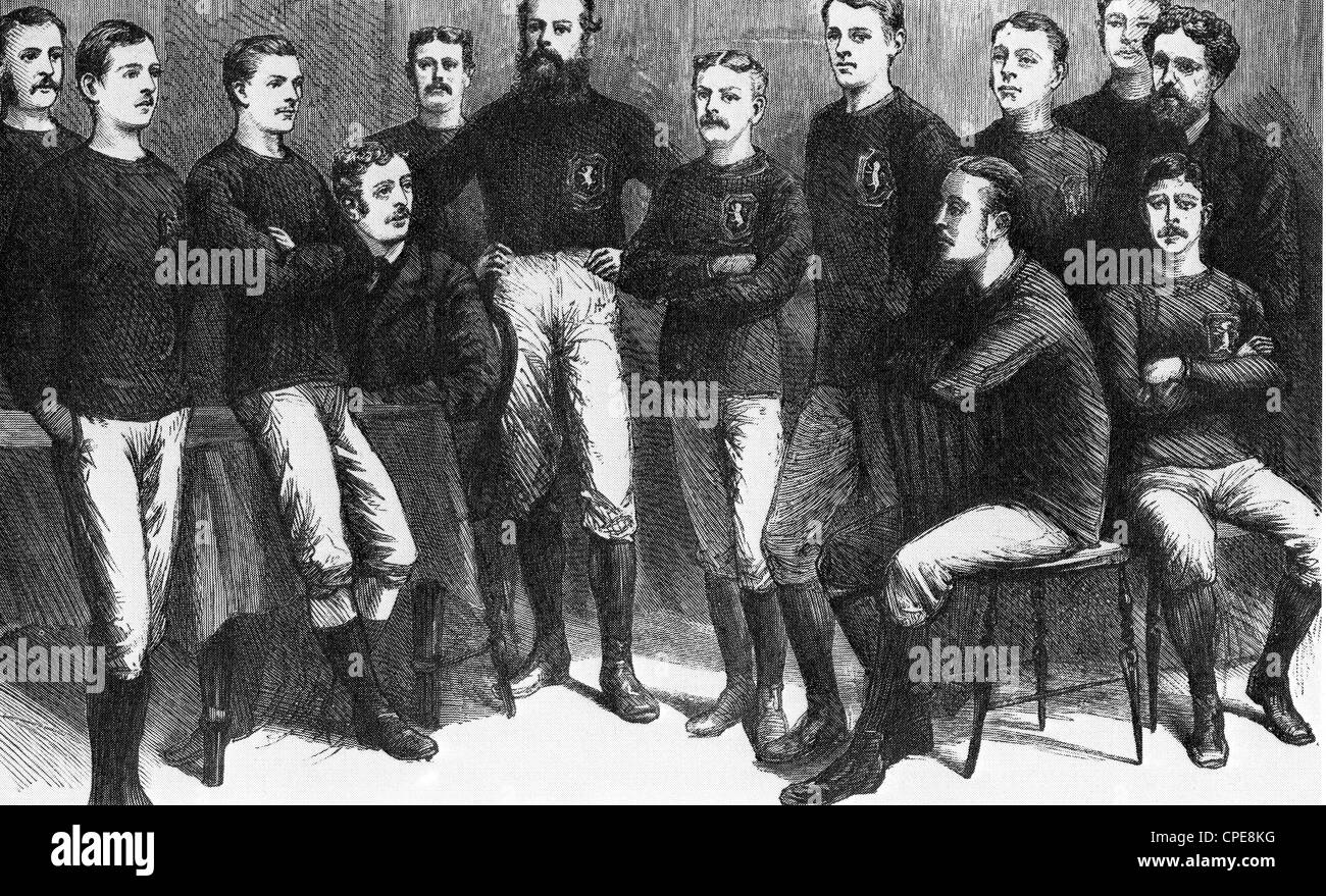 SCOTTISH NATIONAL FOOTBALL TEAM 1875 Stock Photo