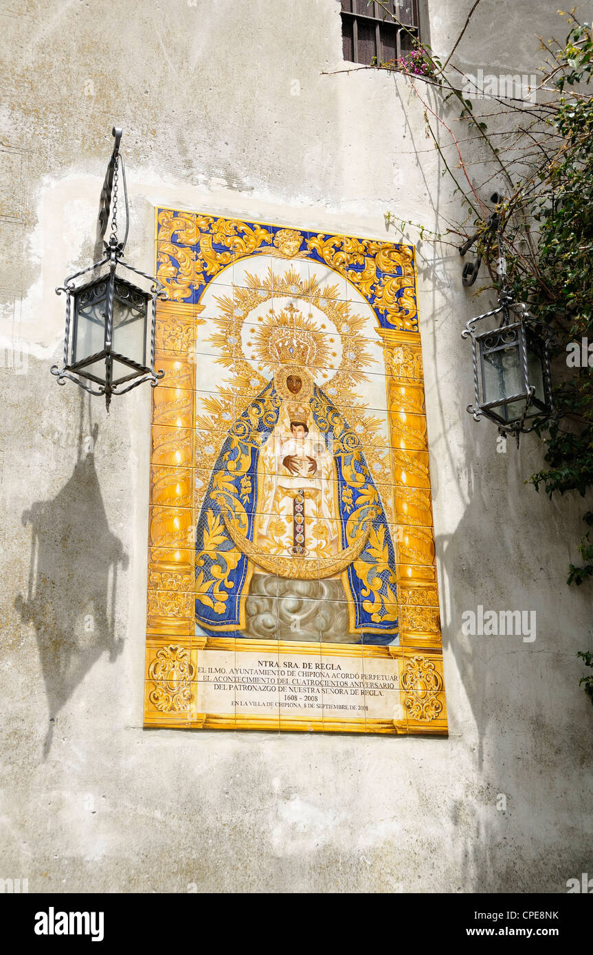 Effigy of the Black Madonna of Chipiona, Chipiona, Cadiz Province, Costa de la Luz, Andalusia, Spain Stock Photo