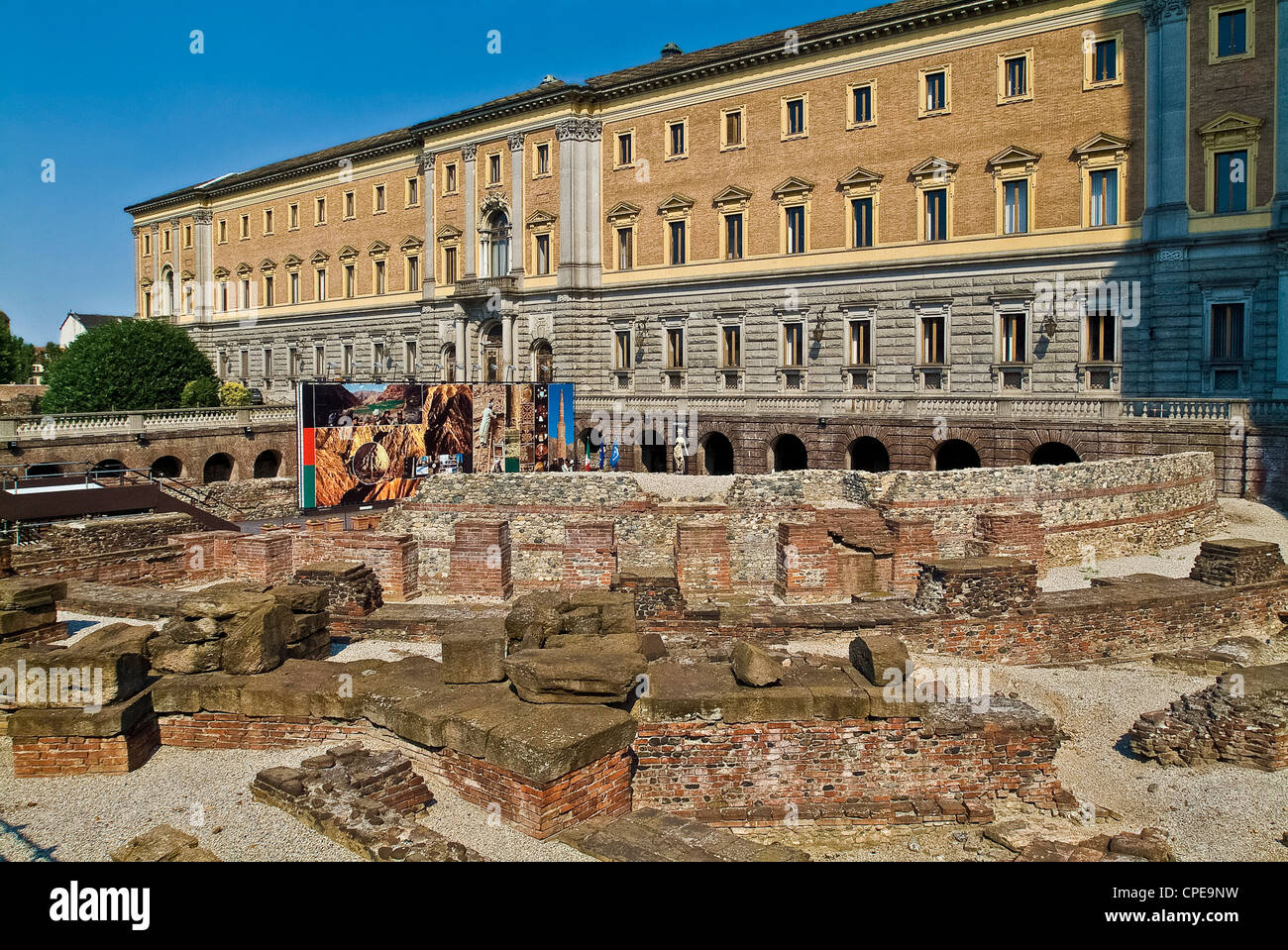 Europe Italy Piedmont Turin Ruins of the Roman Theater Stock Photo