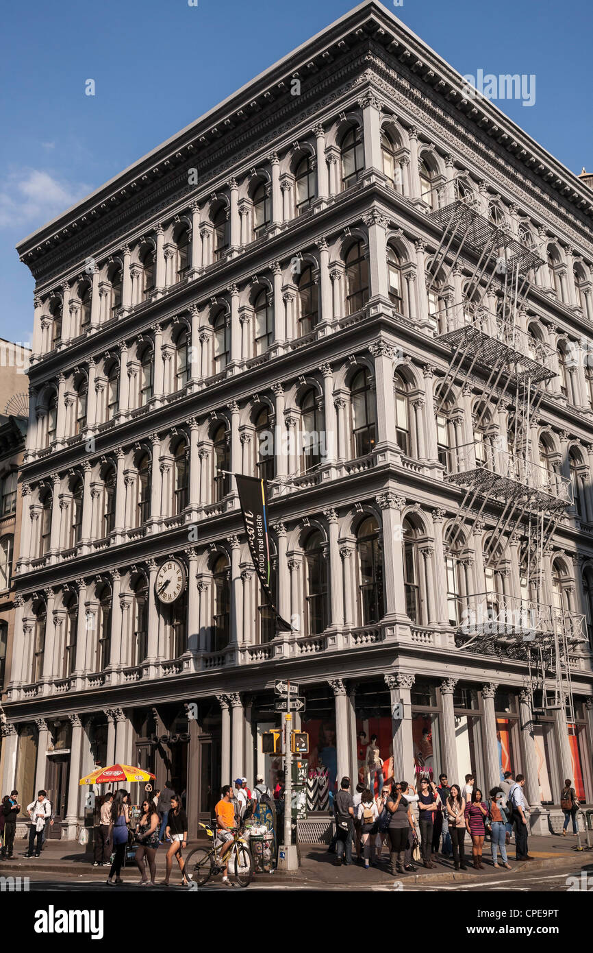 Building Facades, SoHoCast Iron Historic District, NYC Stock Photo Alamy