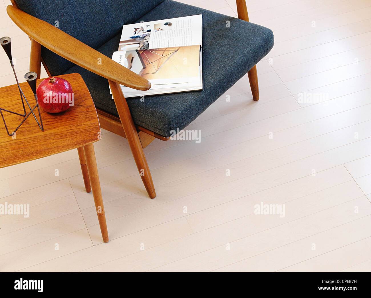 Close Up Of Armchair And Table Stock Photo Alamy