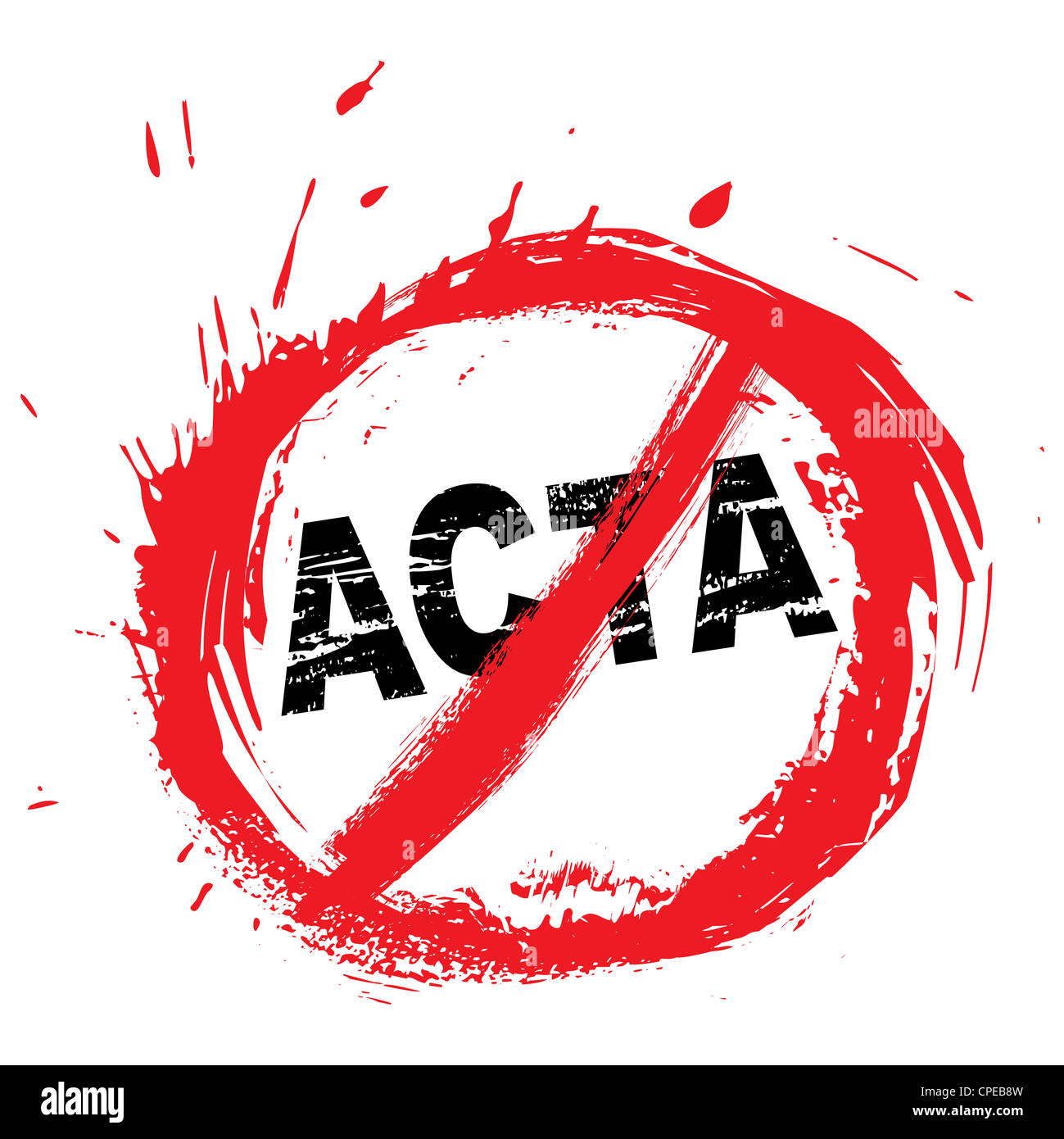 No ACTA symbol Stock Photo