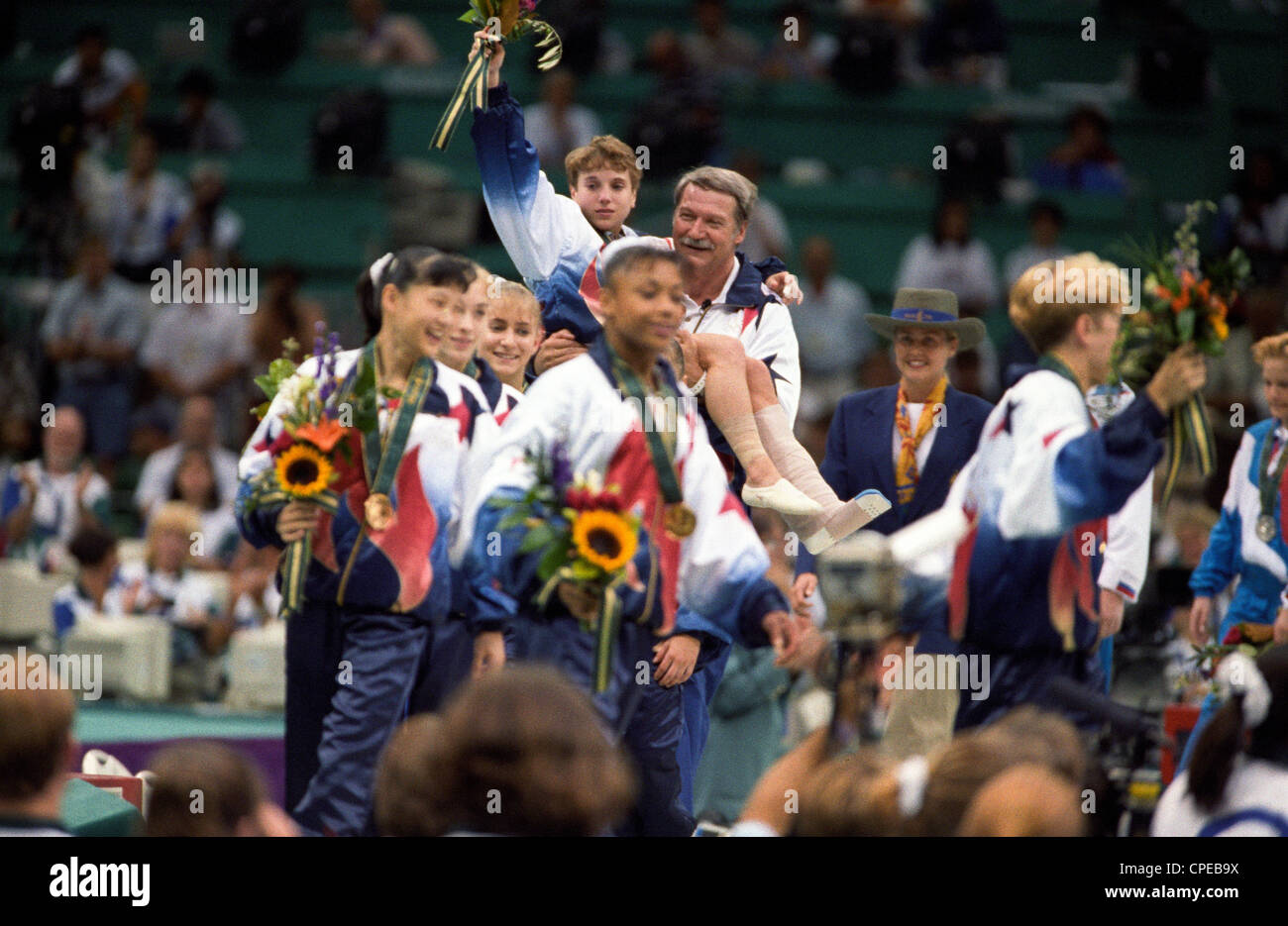 Bela Karolyi Usa Coach Carries Hi-res Stock Photography And Images - Alamy