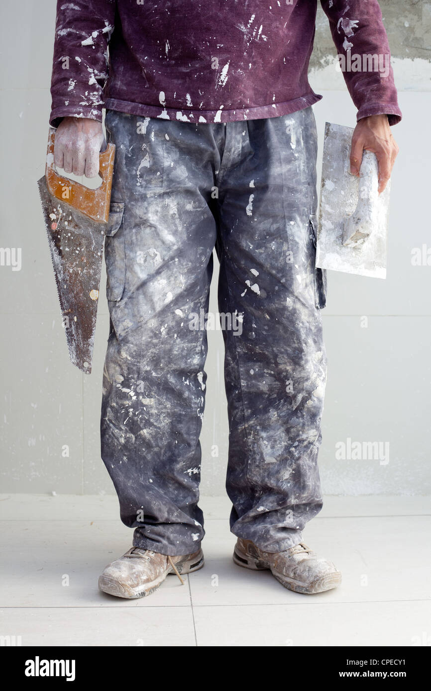 construction plastering man dirty 