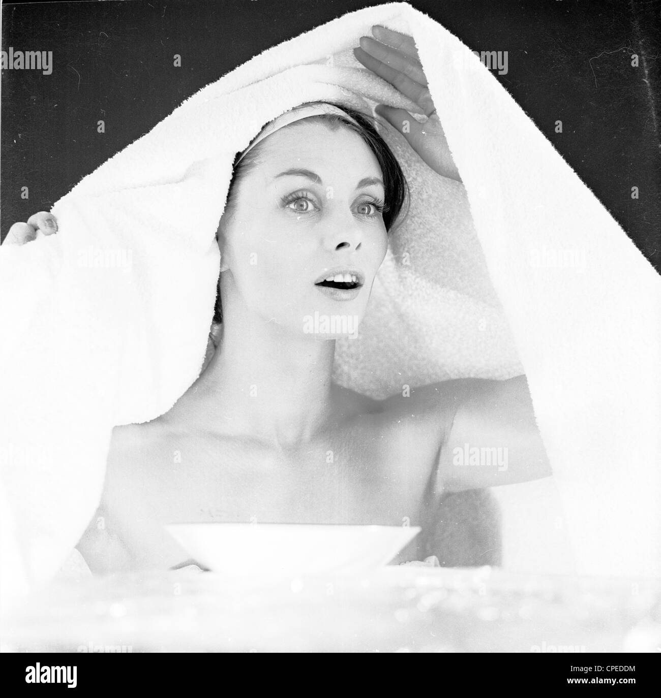 Woman cream face 1960s hi-res stock photography and images - Alamy