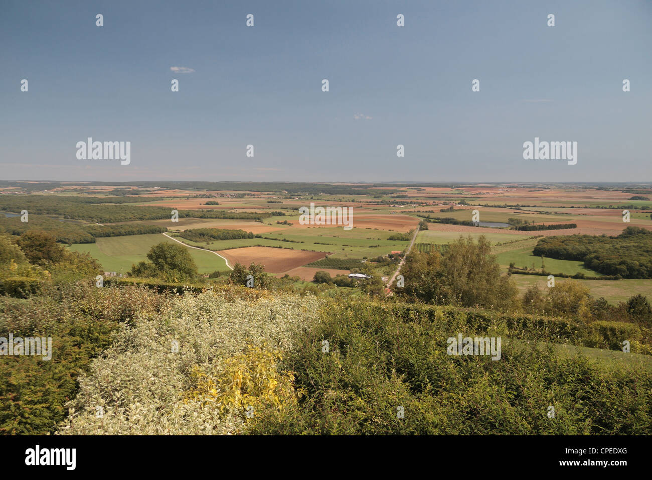 View from the Montsec American Monument Montsec (Thiaucourt), France, 10 miles east of the town of St. Mihiel. Stock Photo