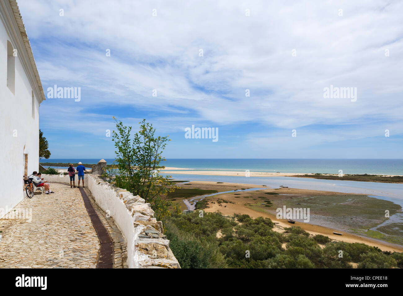 View from the church in the village of Cacela Velha near Tavira, Eastern Algarve, Portugal Stock Photo