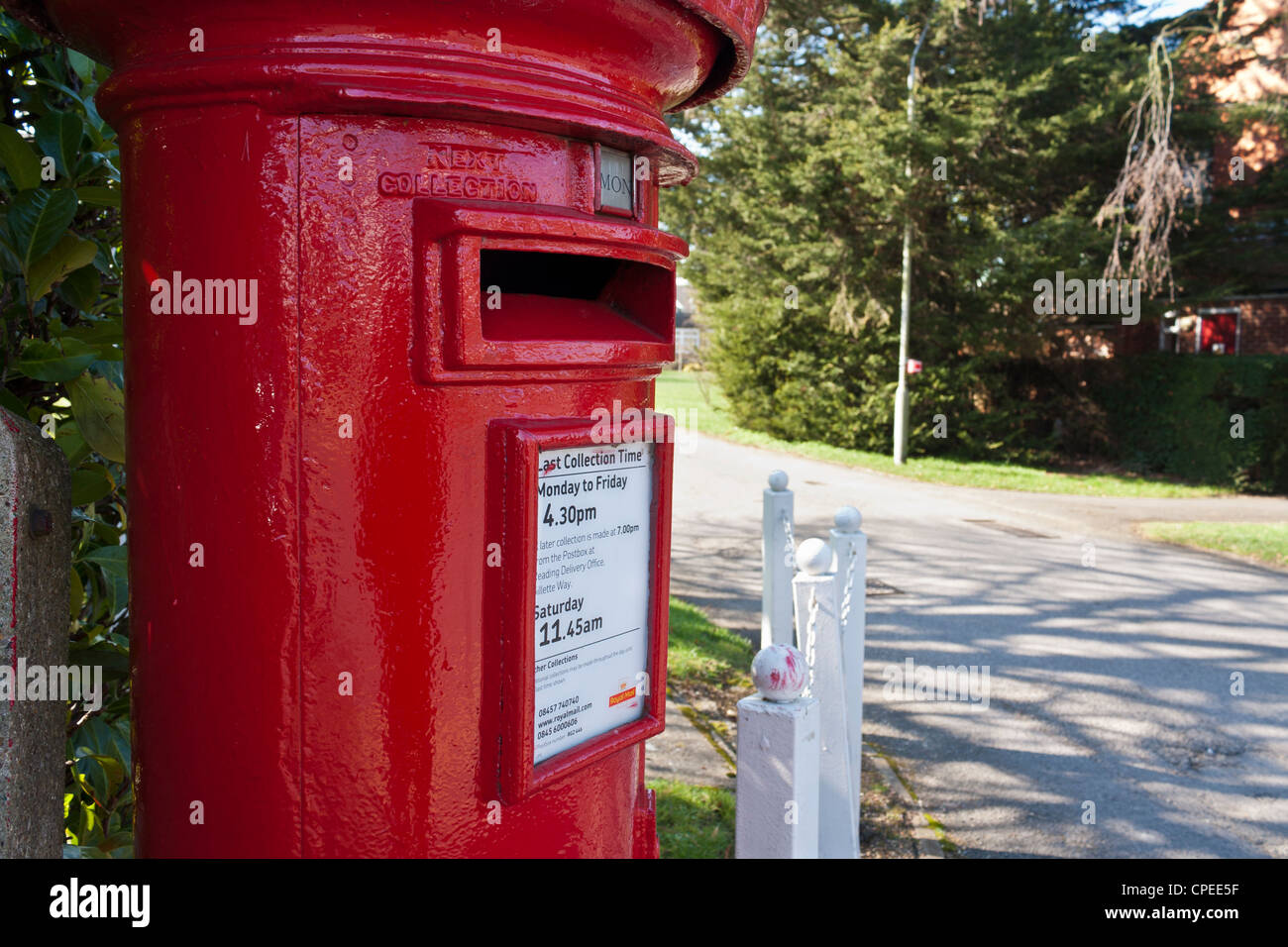 Traditional George VI British pillar box Stock Photo