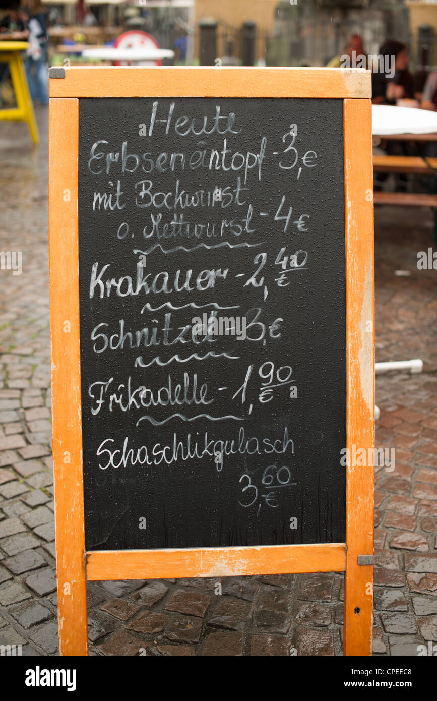 German Menu Template