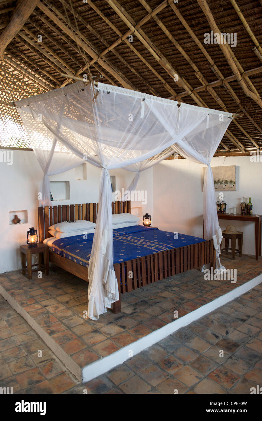 Guludo beach lodge in the Quirimbas National Park in northern Mozambique. Stock Photo