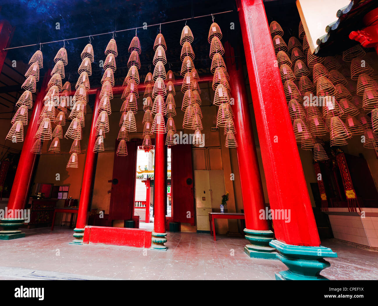 Incense smoke in temple hi-res stock photography and images - Alamy