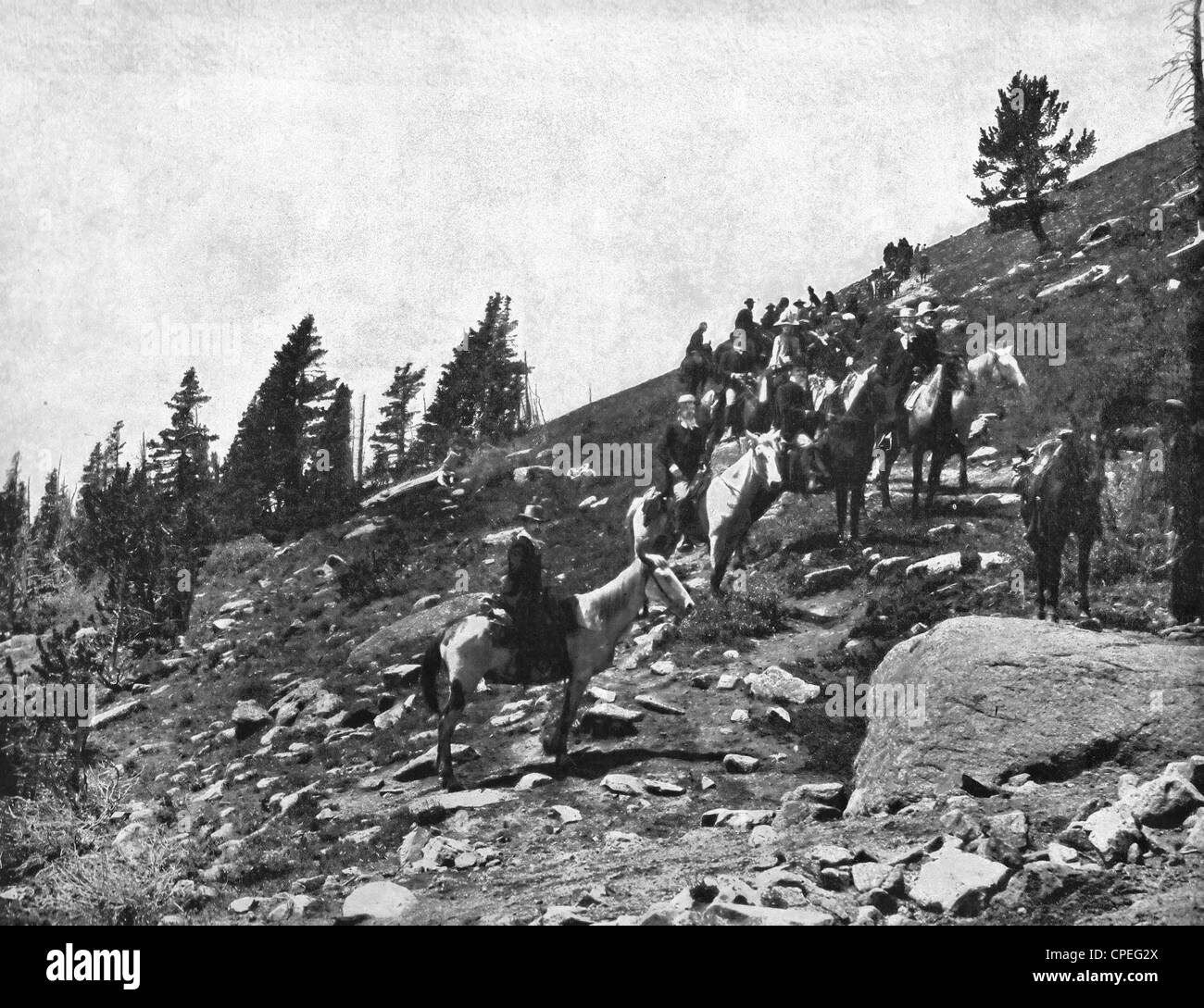 Windy Point, Pike's Peak, Colorado, circa 1890 Stock Photo