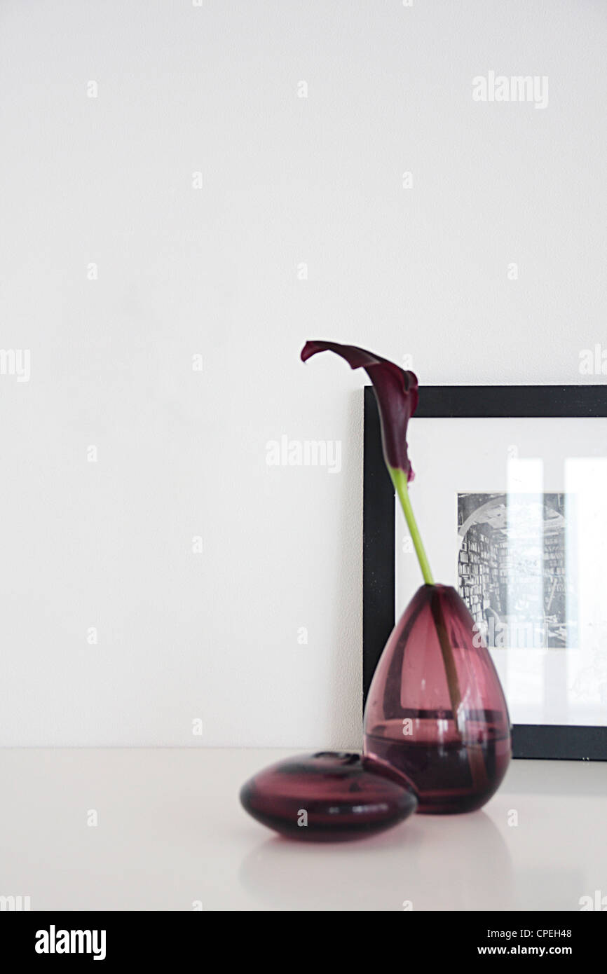 Stylish Flower Vase On Table Stock Photo Alamy