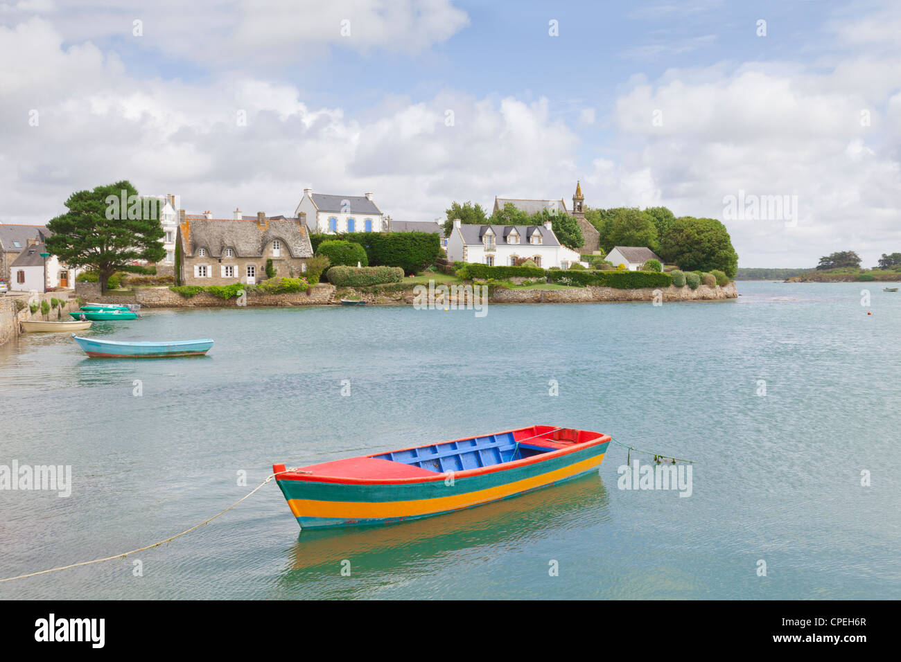 Island of Saint Cado on the River Etel, Brittany,France, on a lovely summer day. Stock Photo