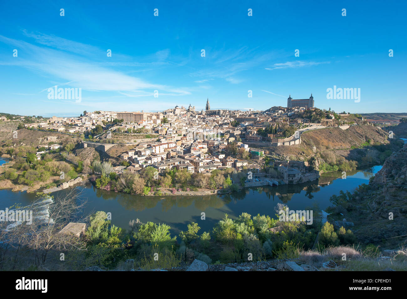 Panorama of Toledo, Spain Stock Photo