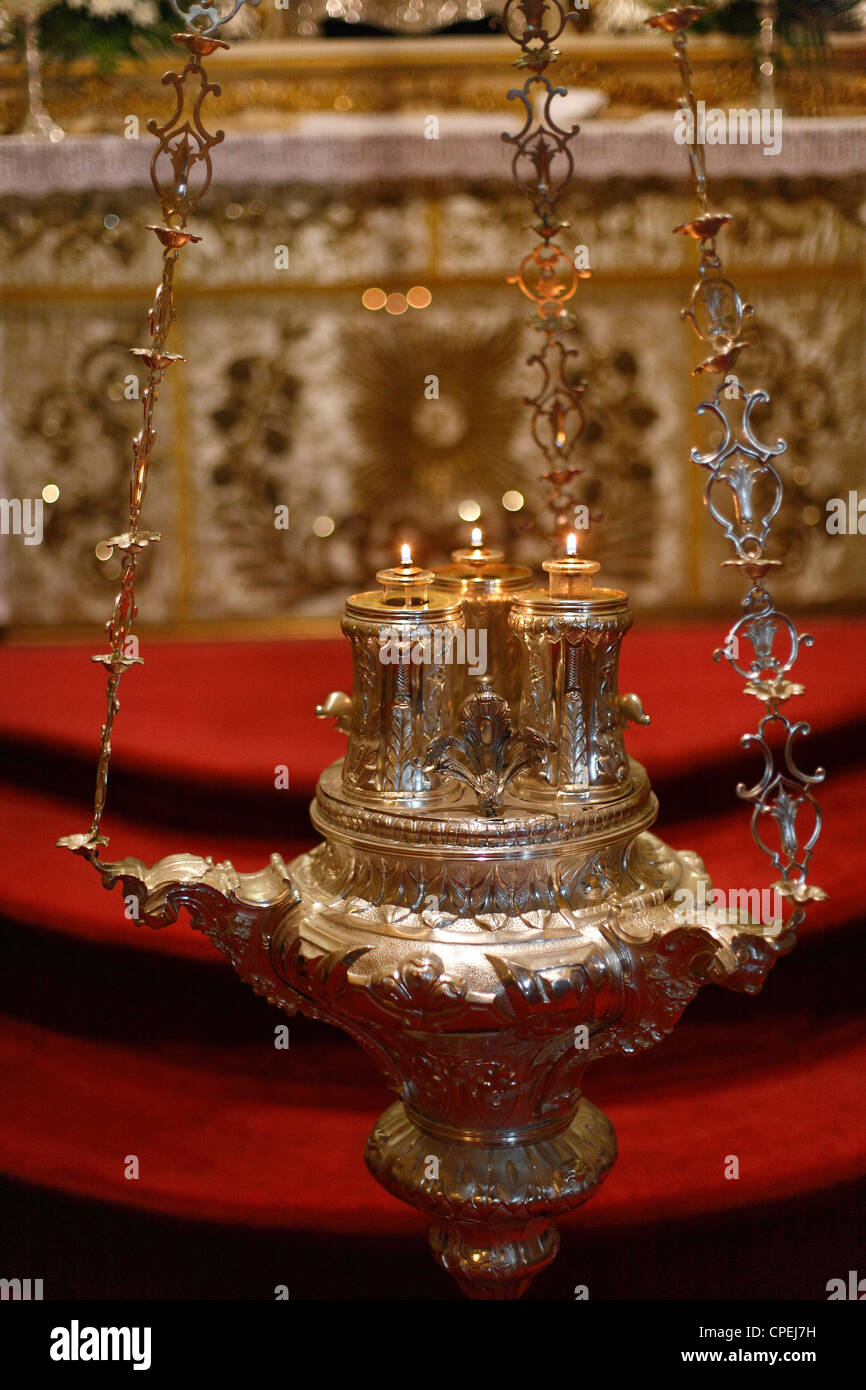 Church chandelier hi-res stock photography and images - Alamy