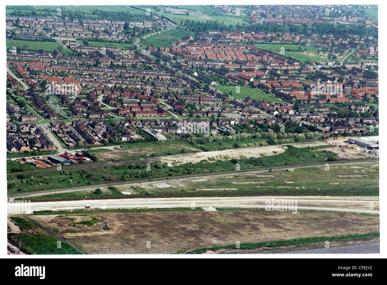 area of hessle west of hull now developed completely. The A63 road is being rebuilt to form the new clive sullivan way Stock Photo