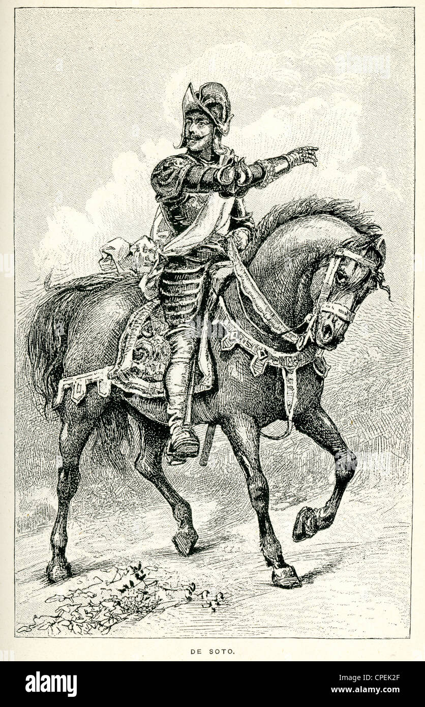 Hernando de Soto, a Spanish explorer and conquistador Stock Photo