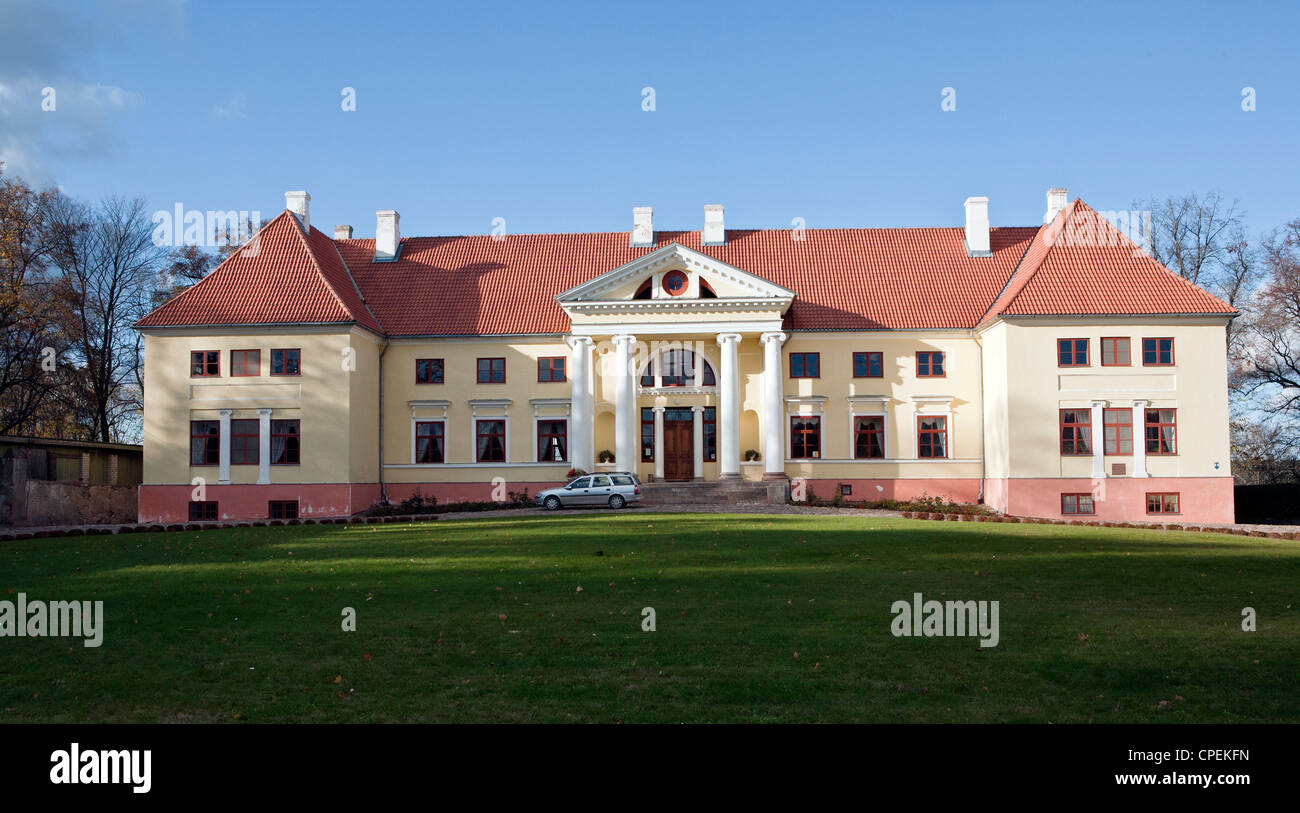 The Durbe Manor is a pearl of the Classicism architecture of Kurzeme Latvia Stock Photo