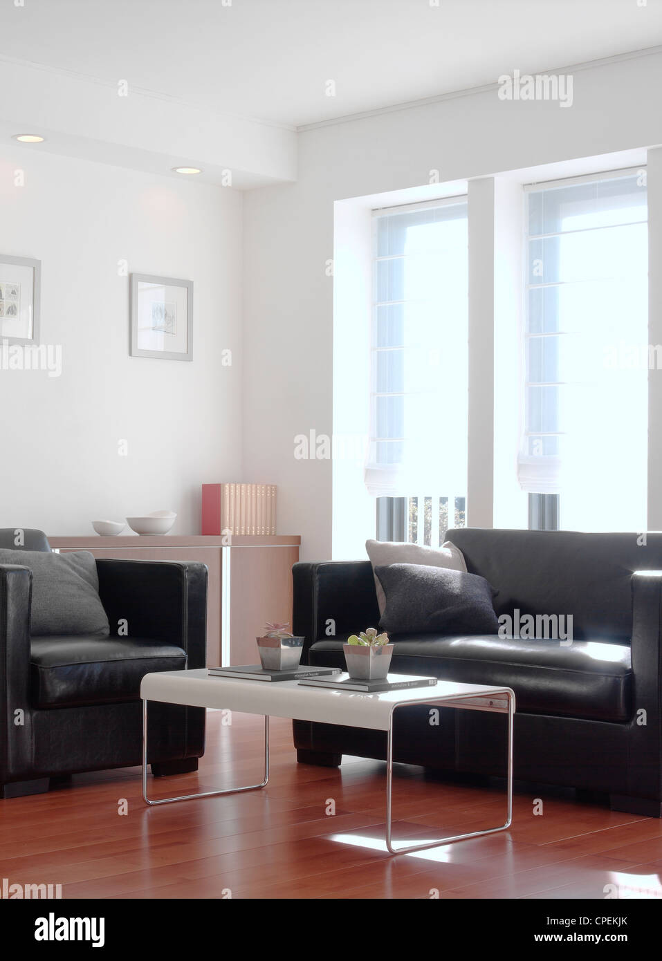 Modern Coffee Table And Sofa, Living Room Stock Photo - Alamy