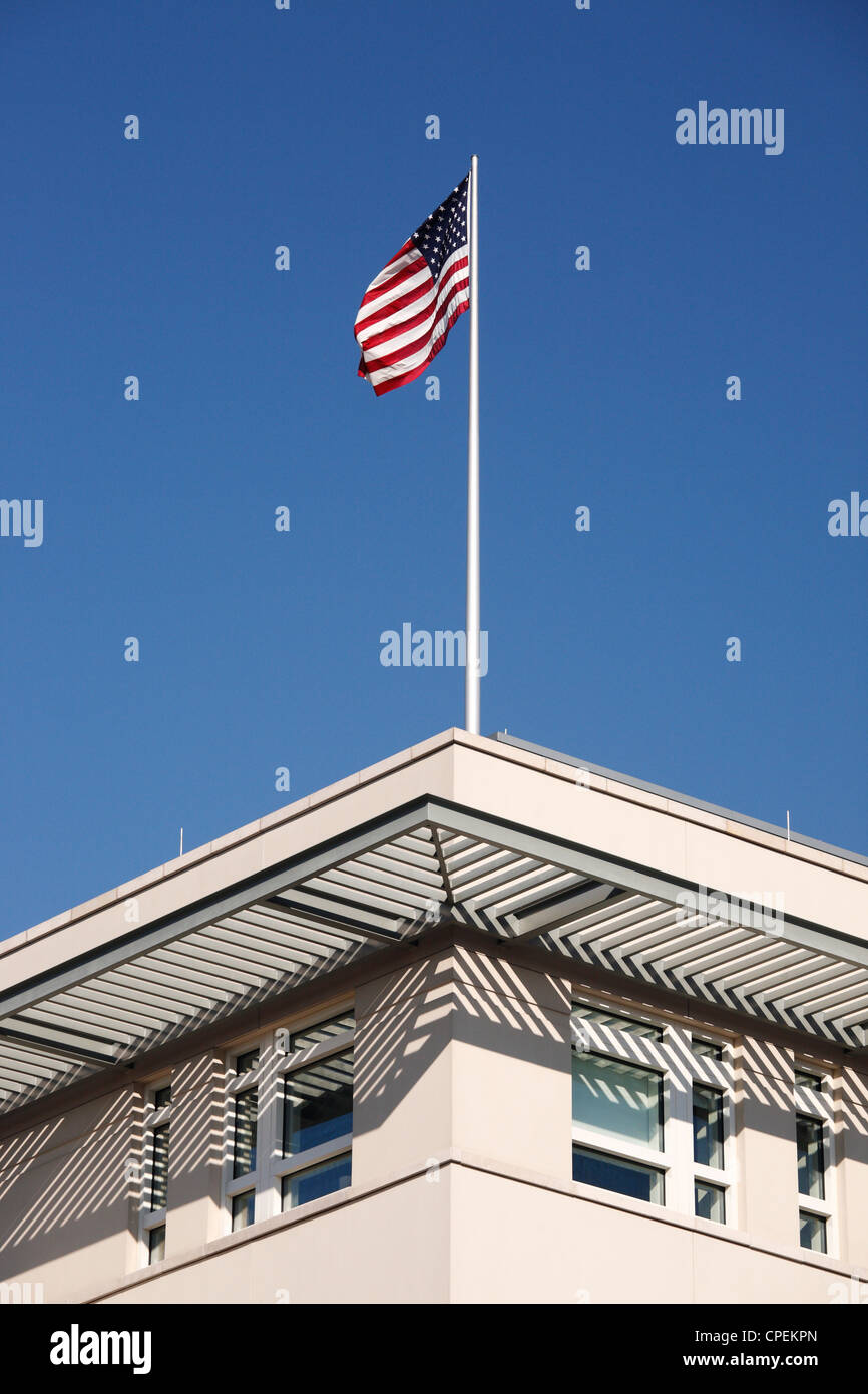 Embassy of the United States of America in Germany (Berlin-Mitte);  Amerikanische Botschaft in Deutschland (Sitz: Berlin-Mitte) Stock Photo