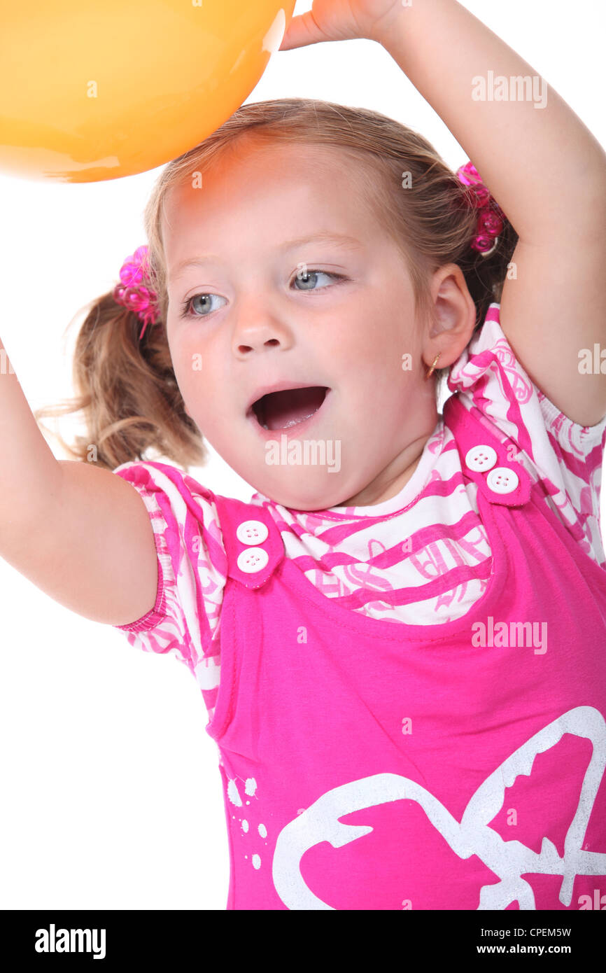 little girl playing Stock Photo