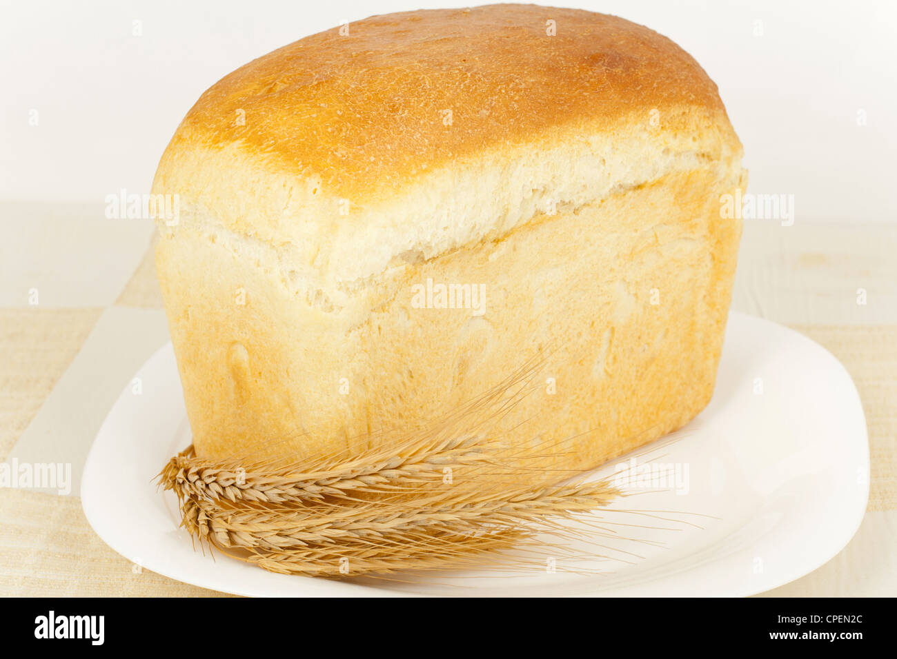 Bread baking tin home with ears closeup Stock Photo Alamy
