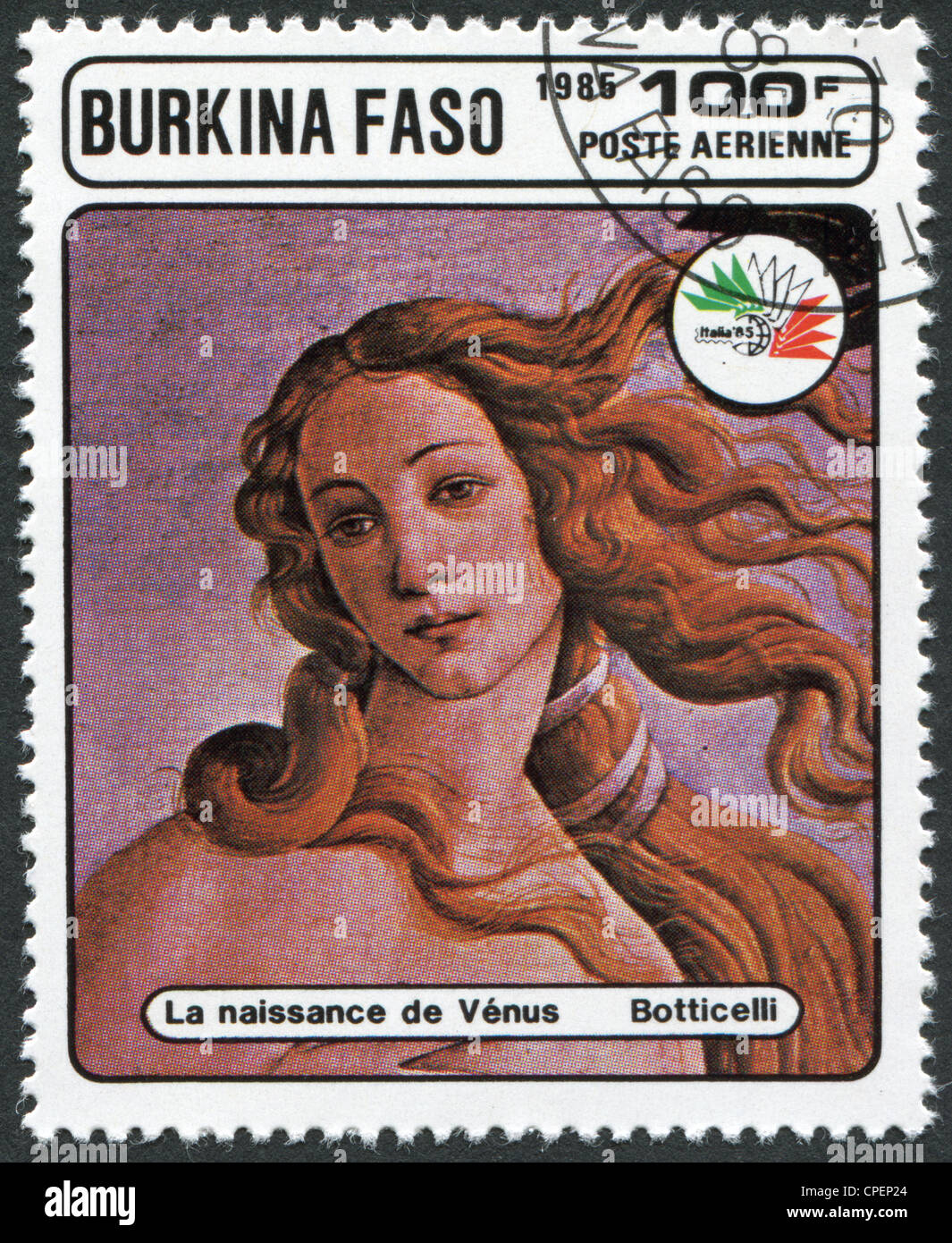 Shows a picture of Botticelli, 'Birth of Venus', circa 1985 Stock Photo